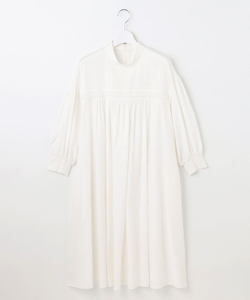 23区 【SLOW/一部店舗限定】ウォッシュドコットンサテン ワンピース 