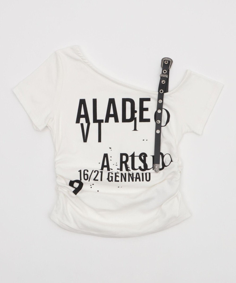 WEGO ハトメショルダーロゴワンショルT 