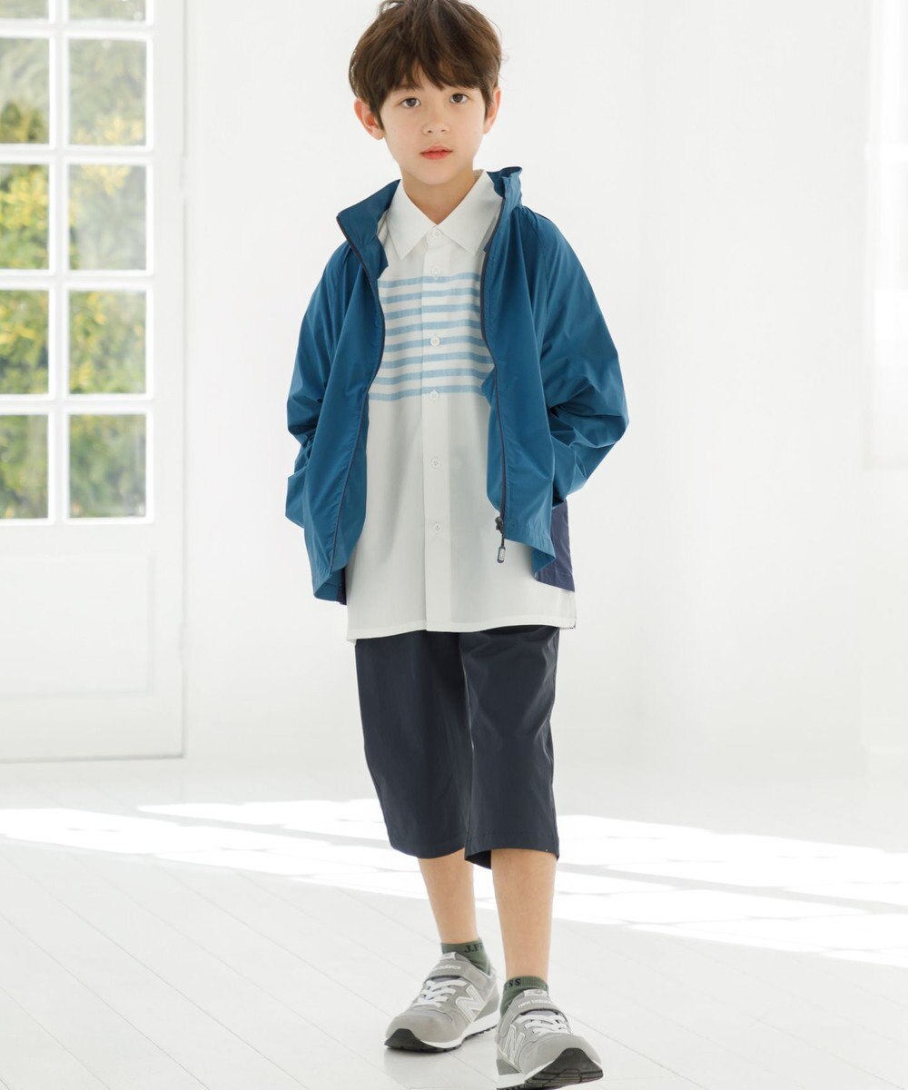 J.PRESS KIDS 【110-130cm】TCブロード パネルボーダープリント シャツ 