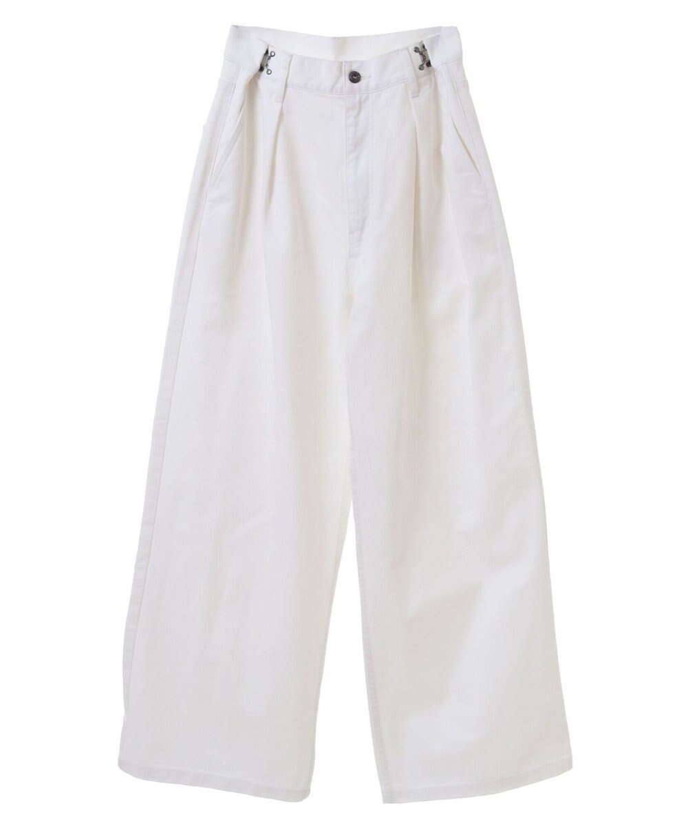 CRAFT STANDARD BOUTIQUE ホワイトデニムハイウエストワイドパンツ 