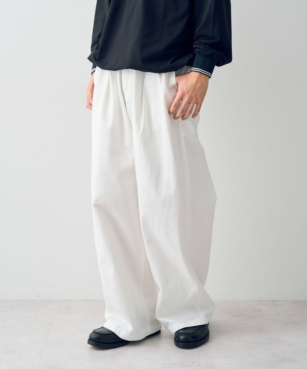 CRAFT STANDARD BOUTIQUE ホワイトデニムハイウエストワイドパンツ 