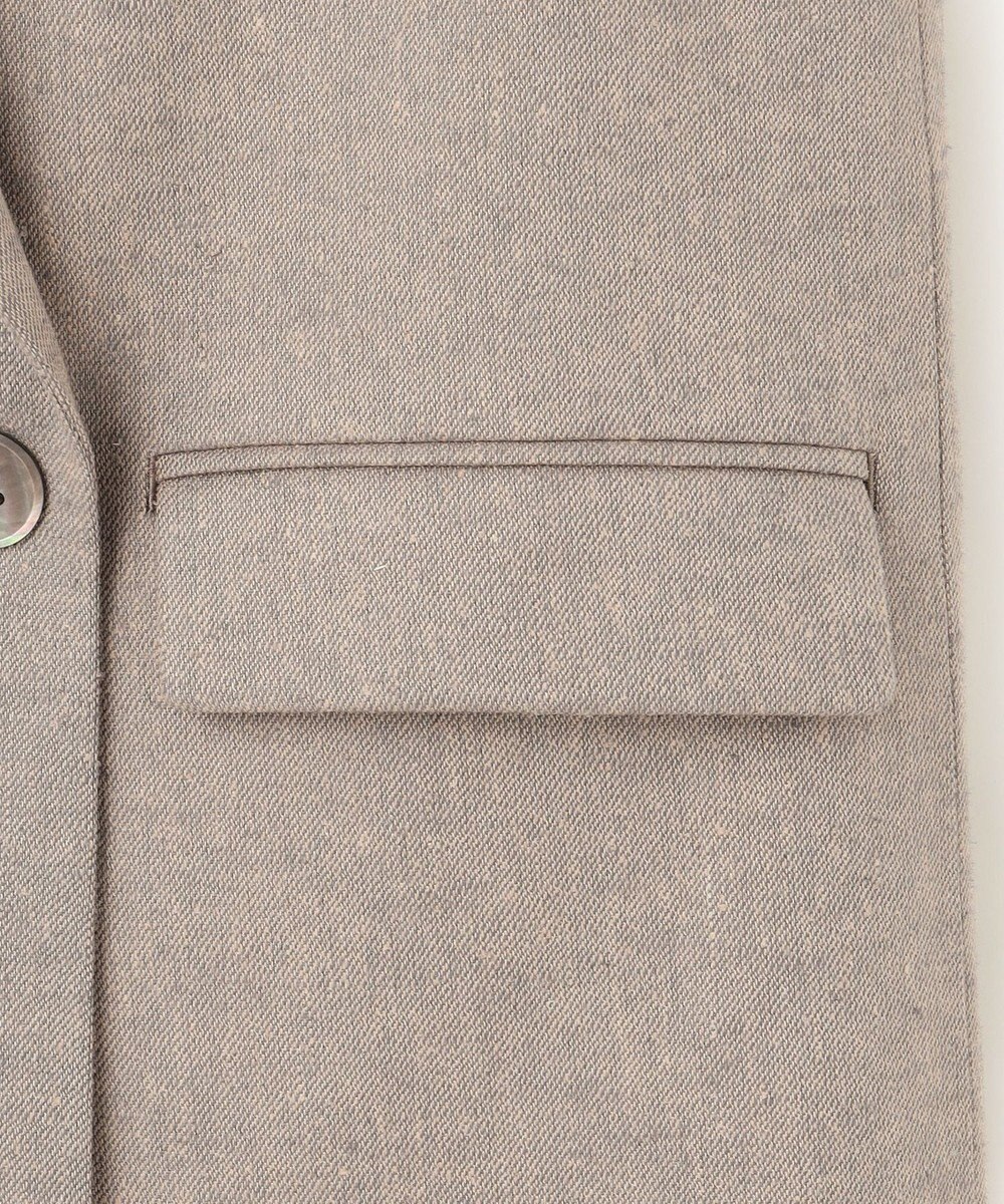 23区 【セットアップ対応】リネン ミックスツイード ジレ 