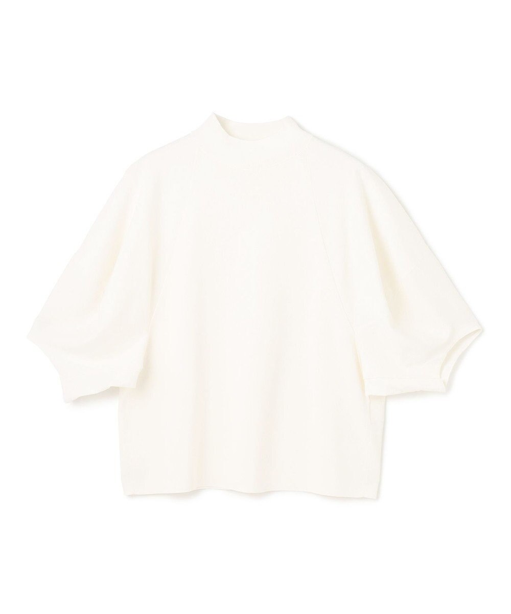 BEIGE， 【洗える】NADIA / ボリュームスリーブ半袖ボトルネックニット 