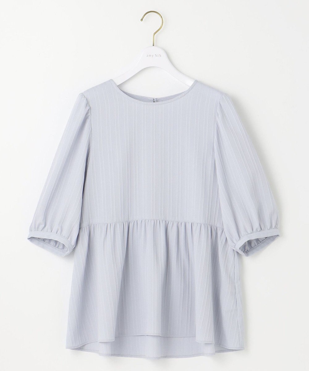 ANY SIS S 【洗える】ジャガードペプラム ブラウス 