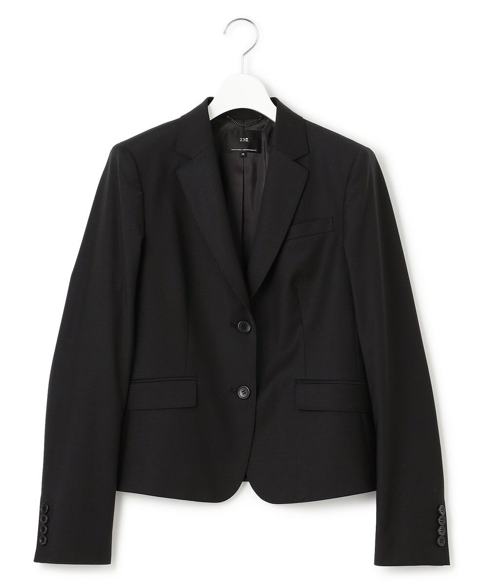 23区 【セットアップ対応】ラフィーネウール 二つ釦 ジャケット 