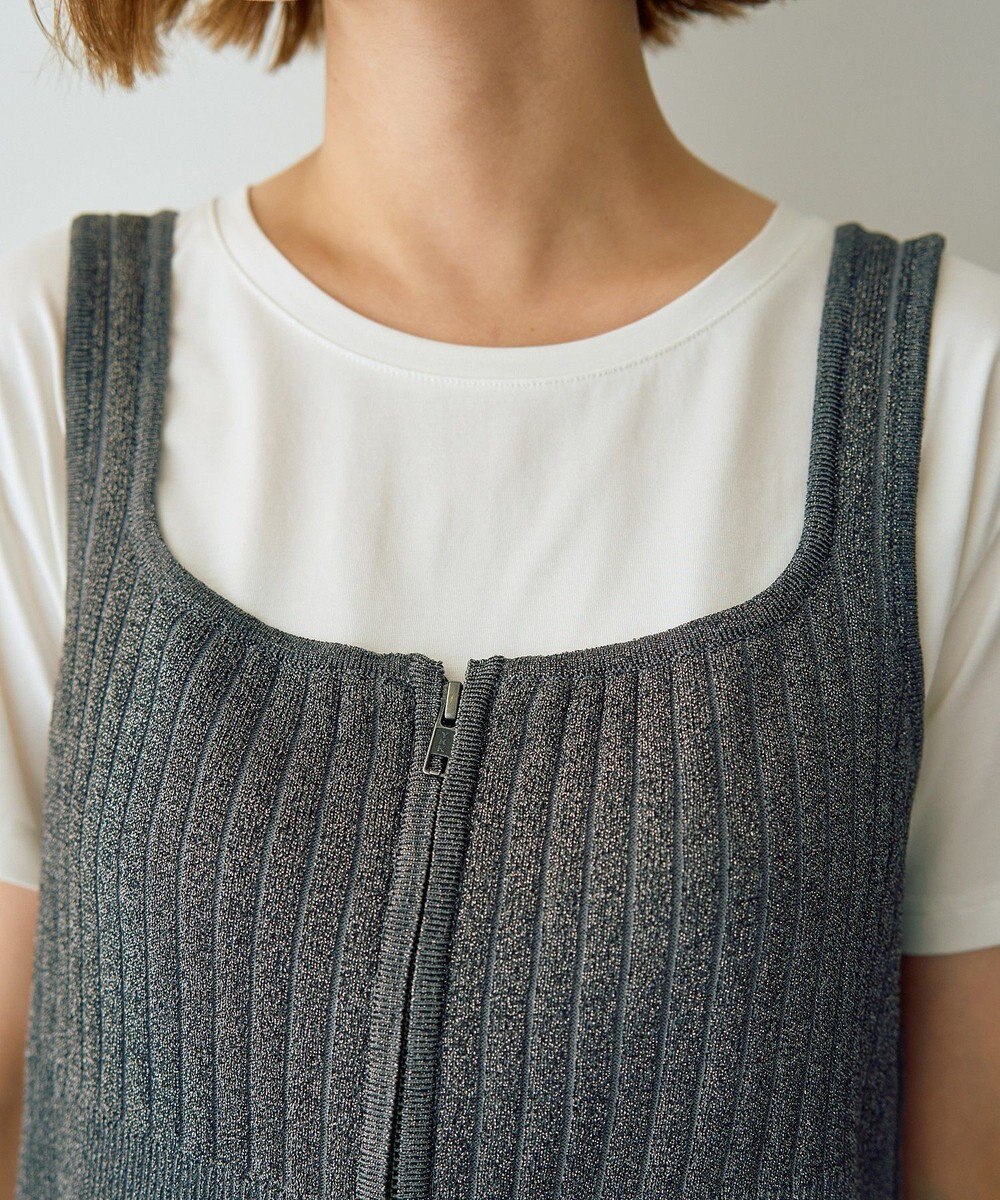 YECCA VECCA ZIPニットビスチェ 
