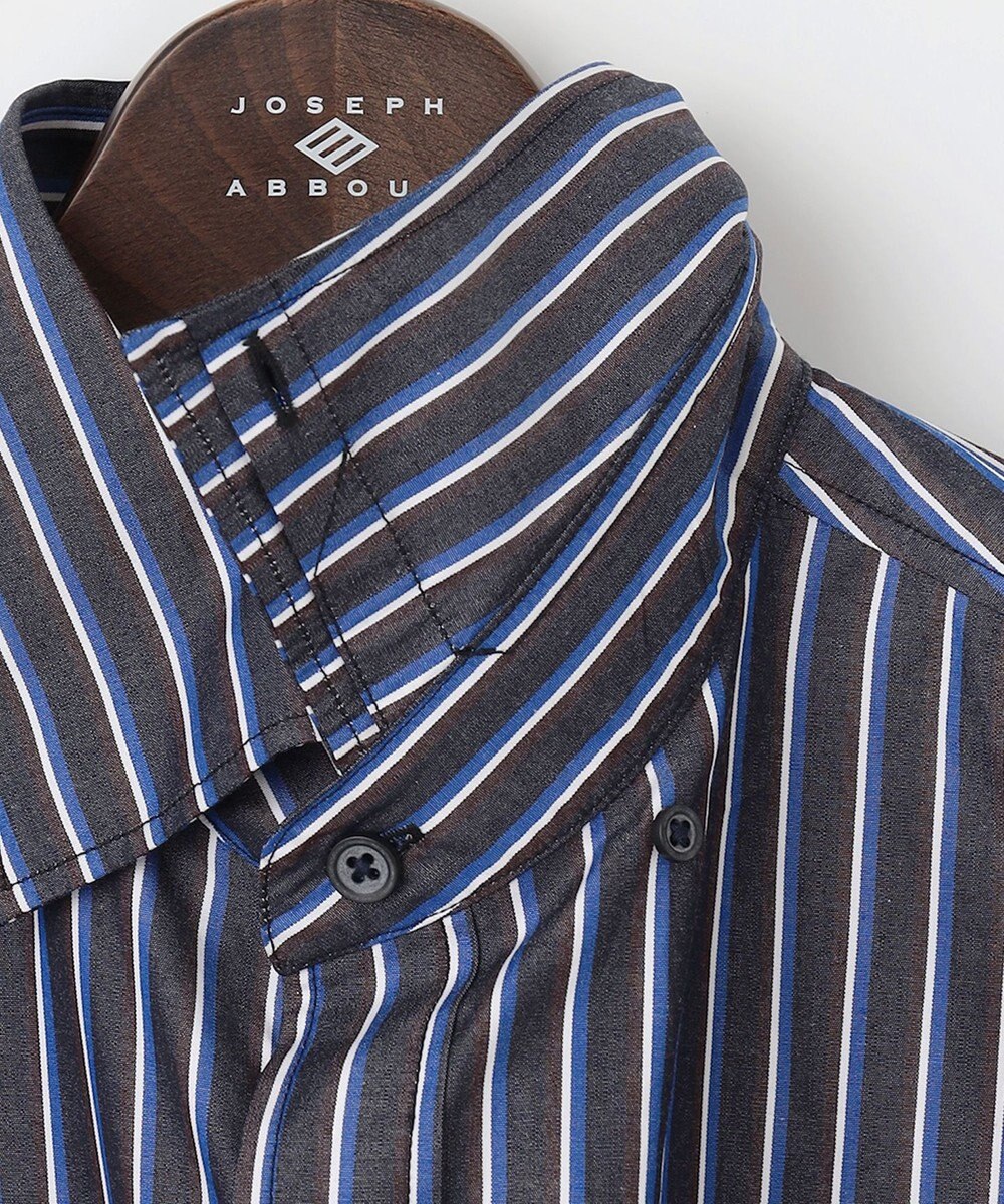 JOSEPH ABBOUD 【オーガニックコットン使用】オー ガニックコットンカラーストライプシャツ 