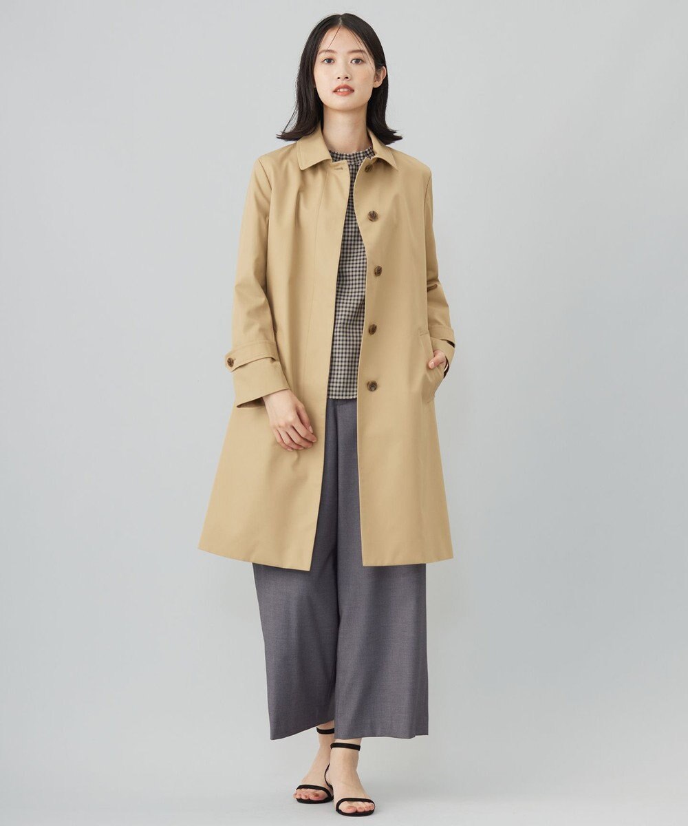 J.PRESS LADIES L 【洗える】T/Rウォッシャブルギャバ ワイド パンツ 