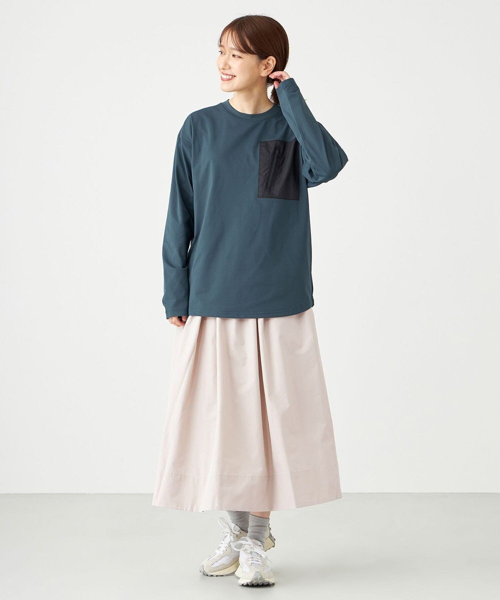 SHARE PARK LADIES 【UVカット・吸水速乾・ストレッチ・軽量 】ＺＩＰポケットＴシャツ（S・Mサイズ） 