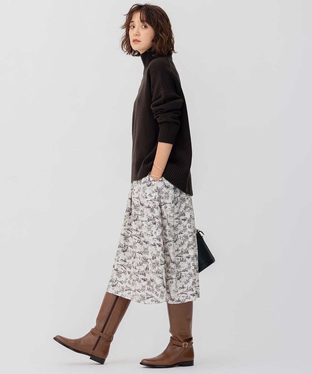 23区 L 【好評につき新色追加/CLASSY.1月号掲載】ウールカシミヤブレンド スタンドネック ニット 