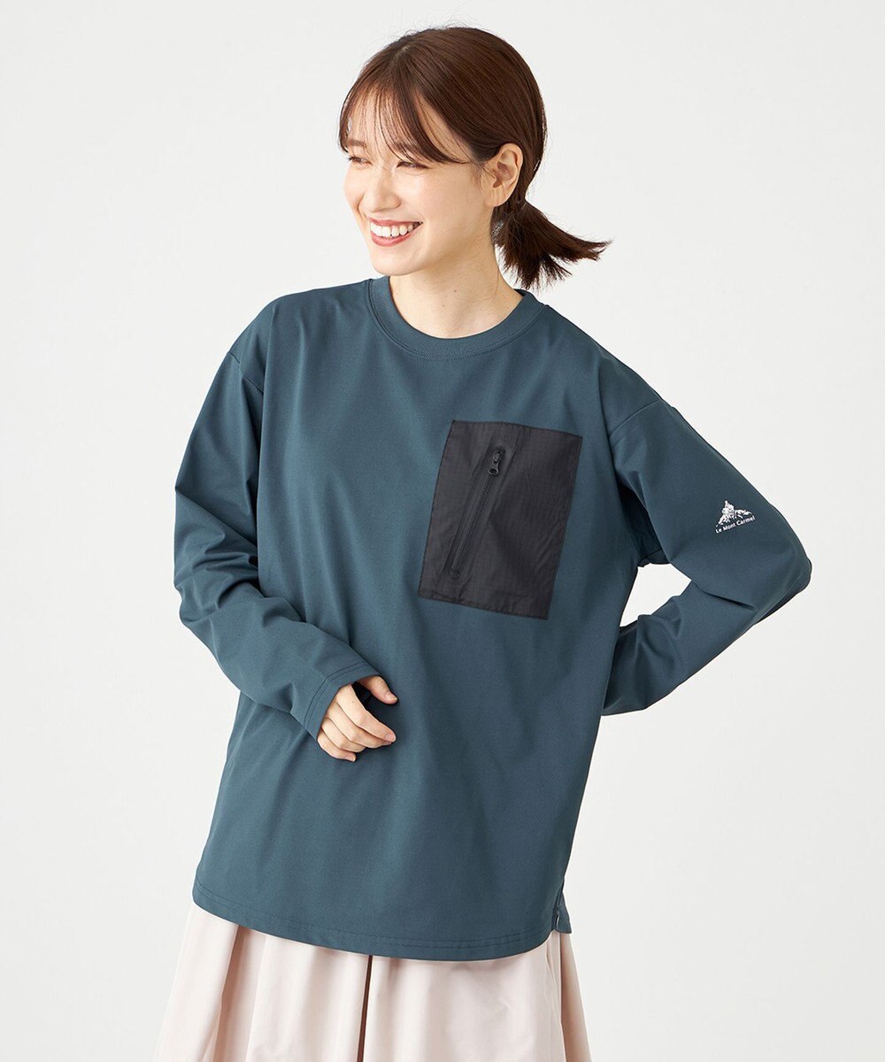 SHARE PARK LADIES 【UVカット・吸水速乾・ストレッチ・軽量 】ＺＩＰポケットＴシャツ（S・Mサイズ） 