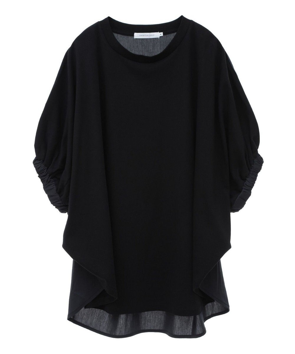 AMERICAN HOLIC 異素材ドッキングドルマンプルオーバー 