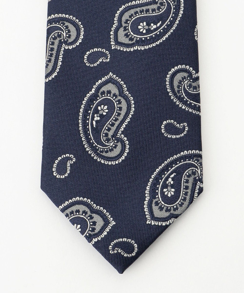 JOSEPH ABBOUD 【日本製】ネイビーペイズリー ネクタイ 