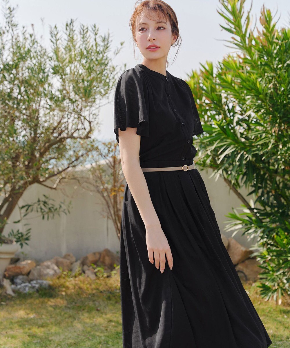 Tiaclasse L 【セットアップ対応・洗える】シアーチェックフレアスカート 