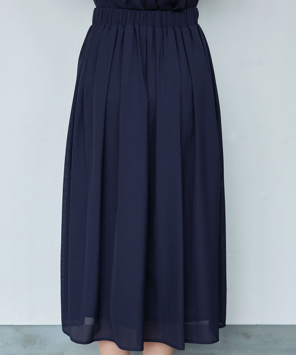 Tiaclasse L 【セットアップ対応・洗える】シアーチェックフレアスカート 