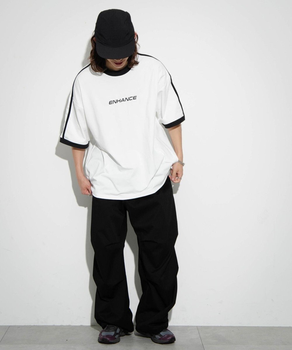 WEGO 【ユニセックス着用ITEM/MLサイズ展開】バックロゴラインリンガーT 