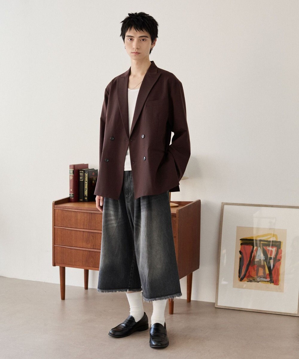 WEGO クロップドワイドデニムパンツ 