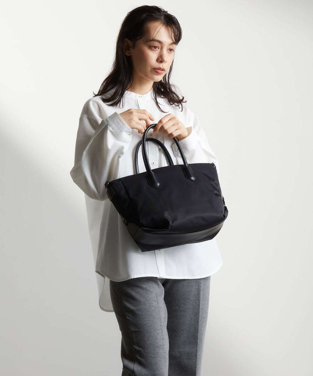 Y'SACCS ナイロン×リサイクルレザー　ホック2WAYトート　Sサイズ 