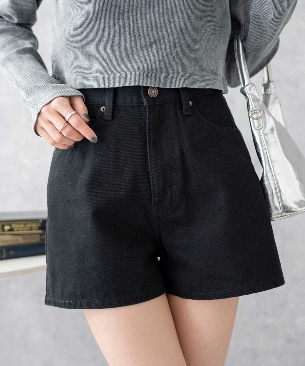 WEGO 台形デニムショートパンツ 