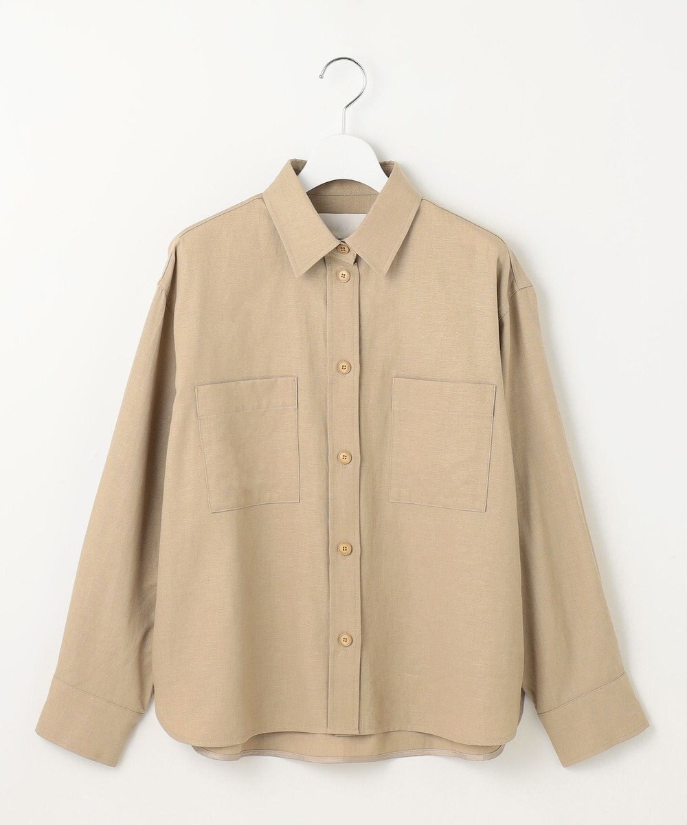 自由区 【洗える】ドビーオックスストレッチシャツ アウター 