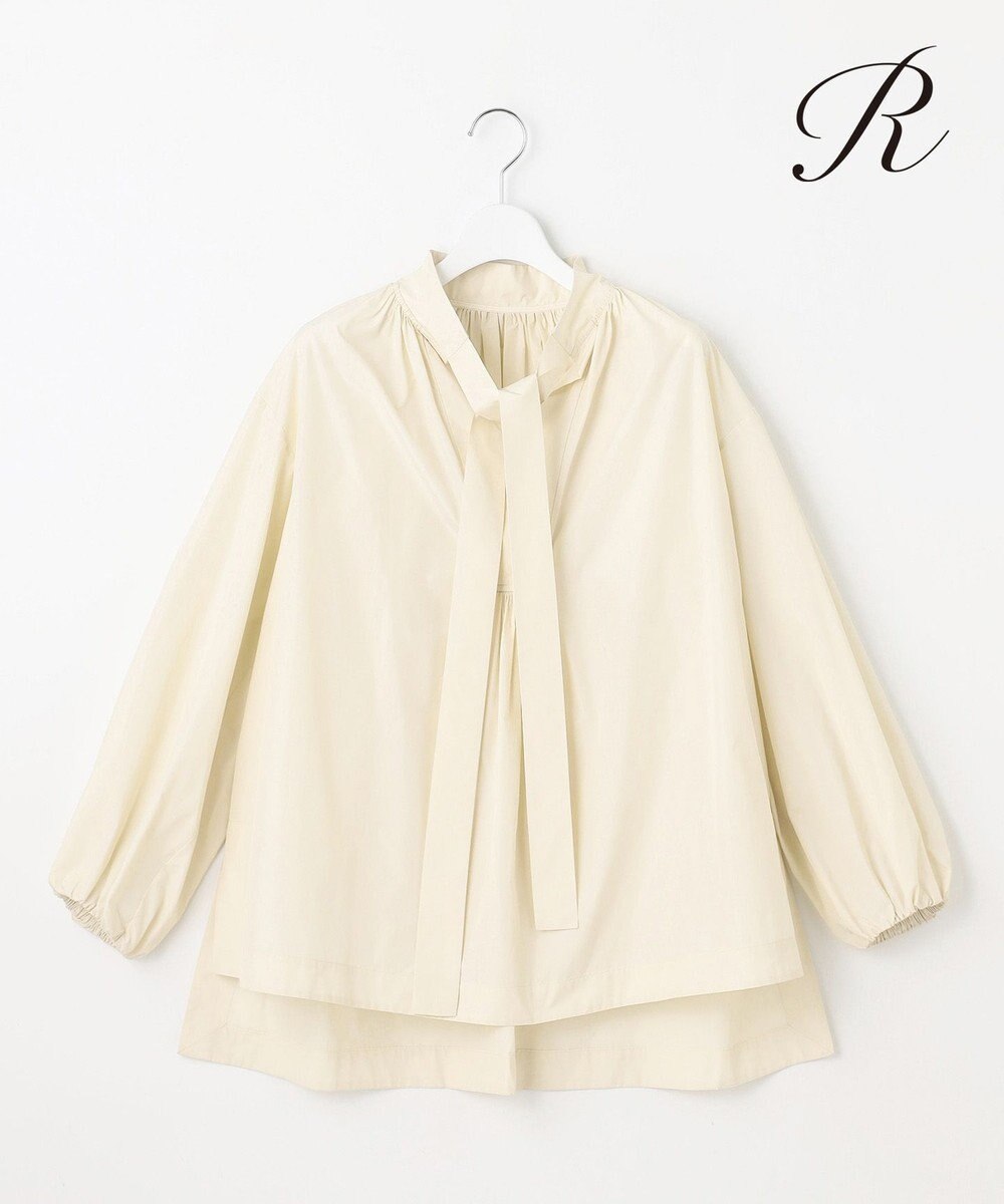 23区 【R(アール)】ポリエステルシルクタフタ ボウタイ ブラウス 