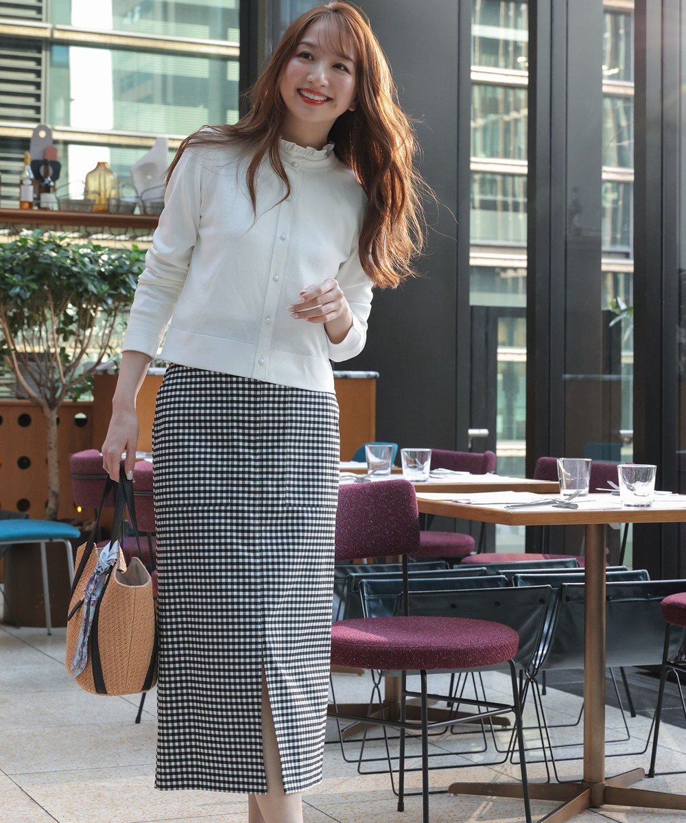 ANY SIS L 【好印象ブライトニット】ラメライン カーディガン 