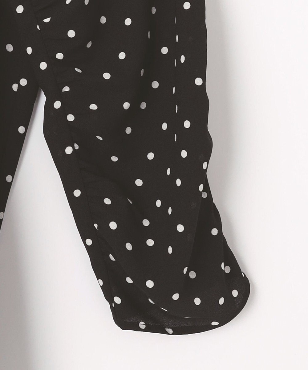 組曲 ドットジョーゼットプリント ブラウス 