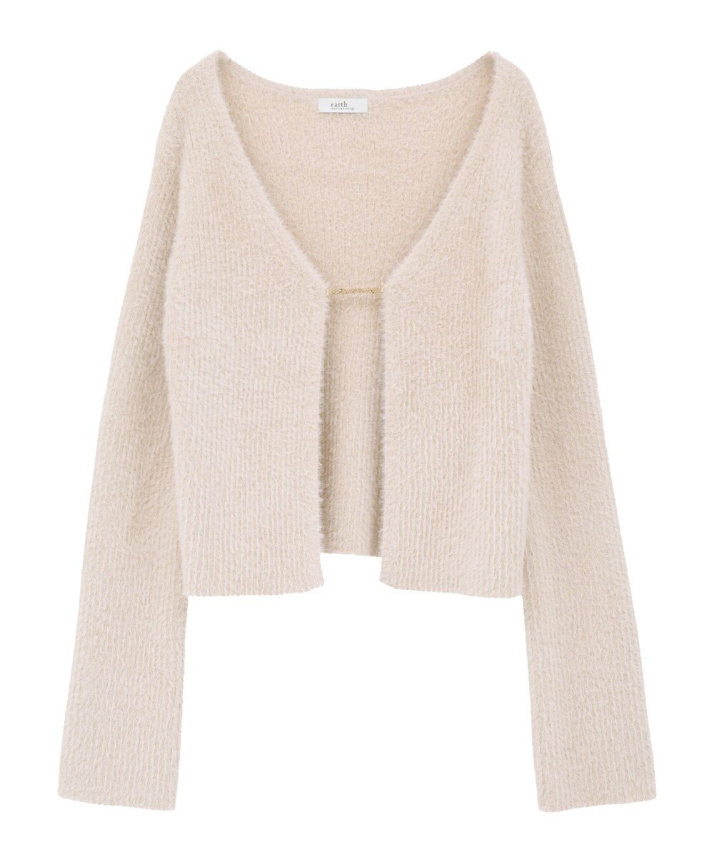 earth music&ecology SET2点チャーム付きシャギーニット＋インナー 