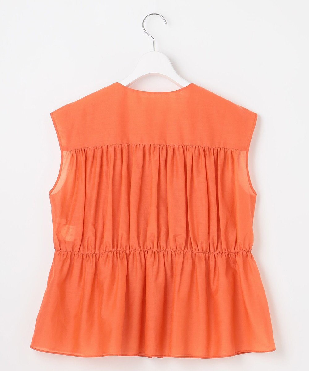 自由区 【カタログ掲載・洗える】シルクコットンローンフレンチスリーブ ブラウス 