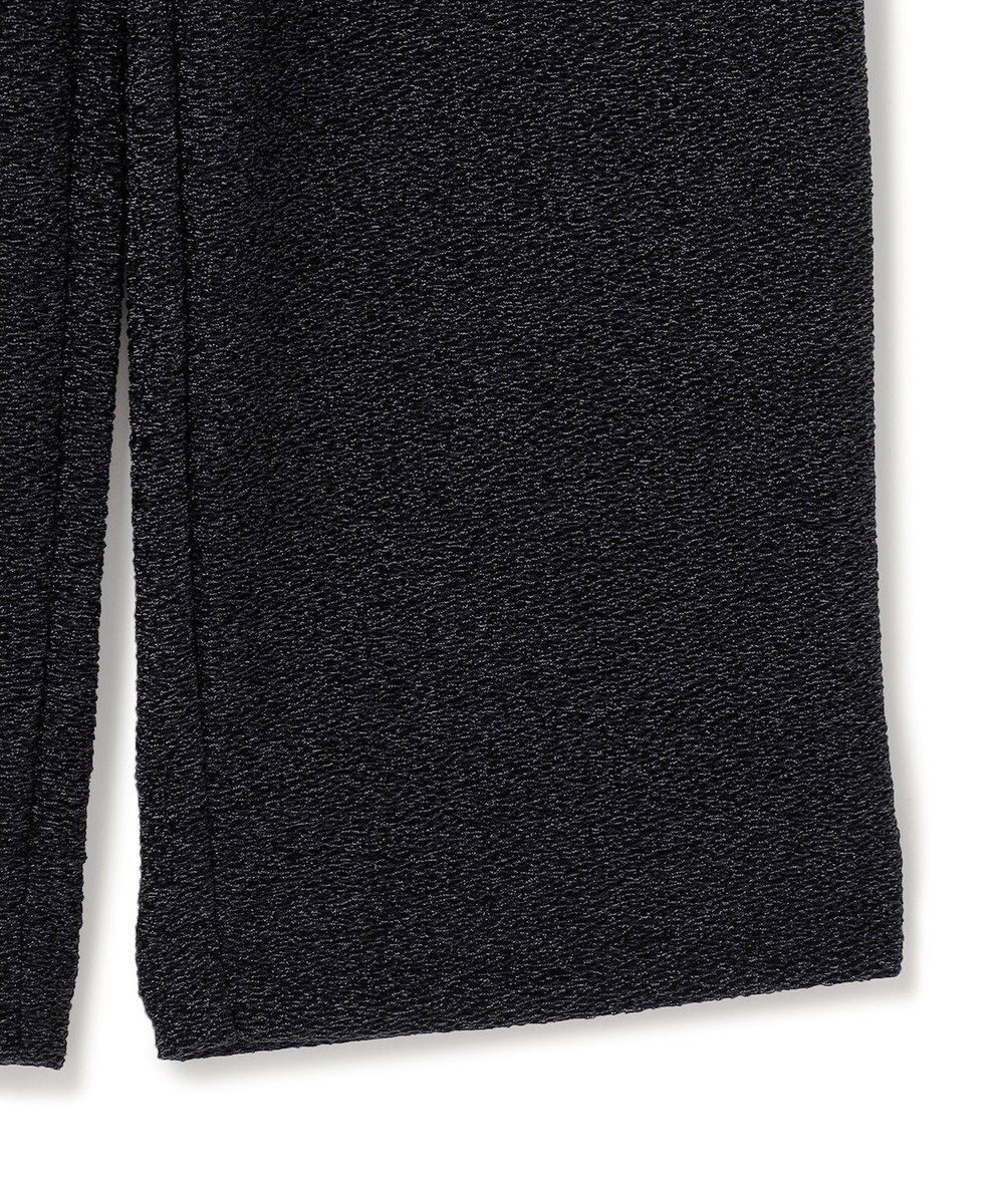 ICB L 【洗える】 シャイニーラメジャガード セミワイドパンツ 