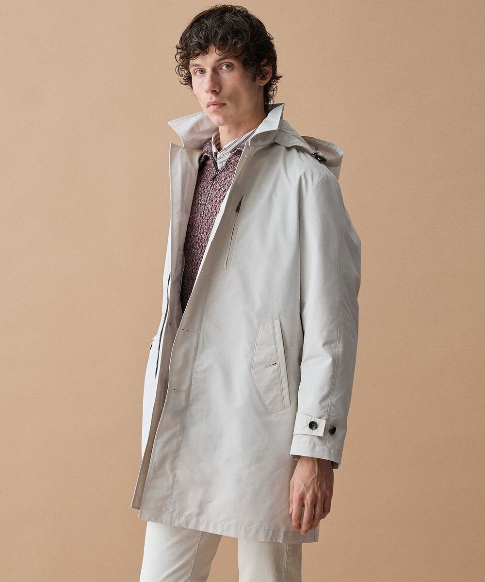 JOSEPH ABBOUD 【フード脱着仕様/JAPANファブリック/ECO撥水】ステンカラー コート 