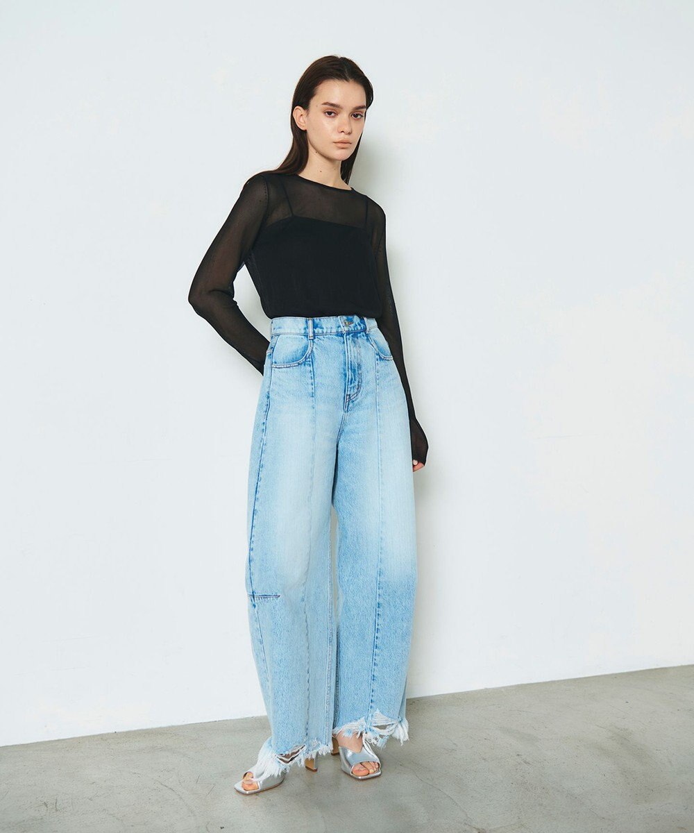 GRACE CONTINENTAL シアークルーニットトップ 