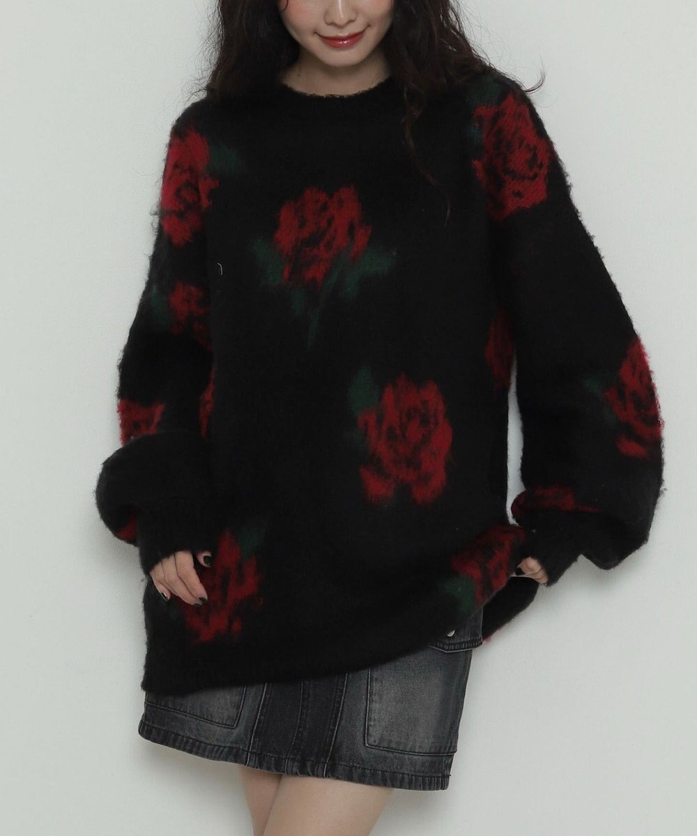 WEGO 【2025年秋冬新作】シャギーパターンニットBIGプルオーバー 