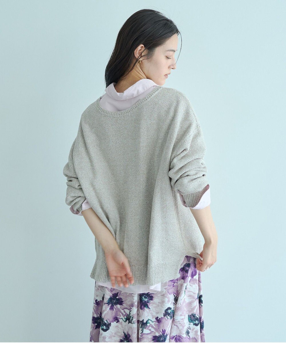 YECCA VECCA 2wayヘンリーネックルーズニット 