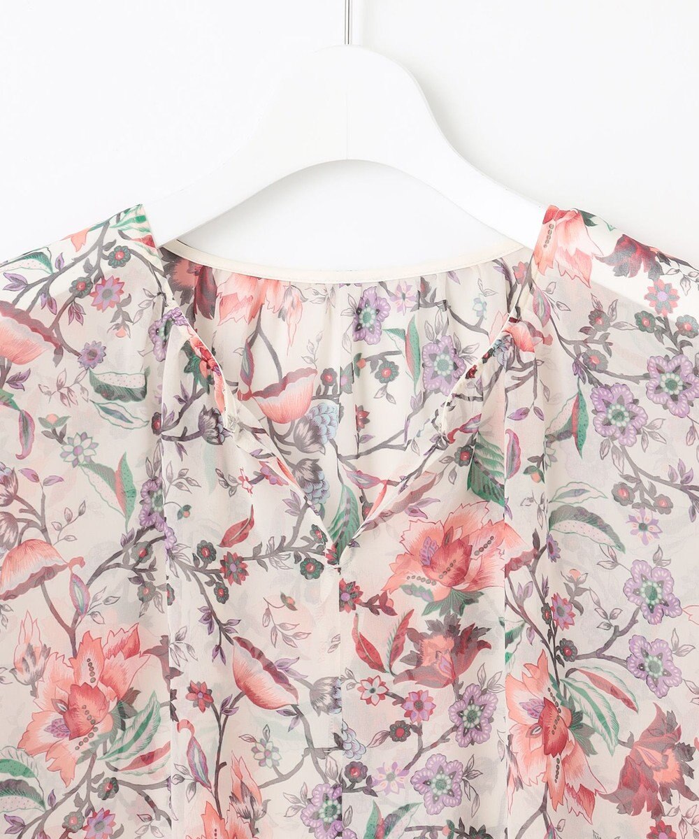 自由区 L 【カタログ掲載・洗える】マラケシュフラワープリント ブラウス 