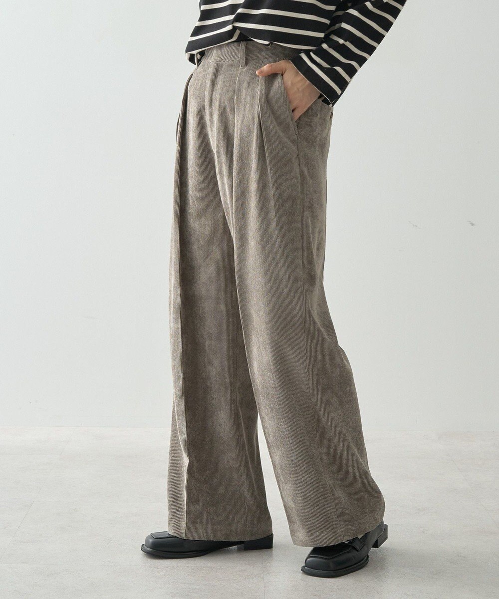 AMERICAN HOLIC コーデュロイタックワイドパンツ 