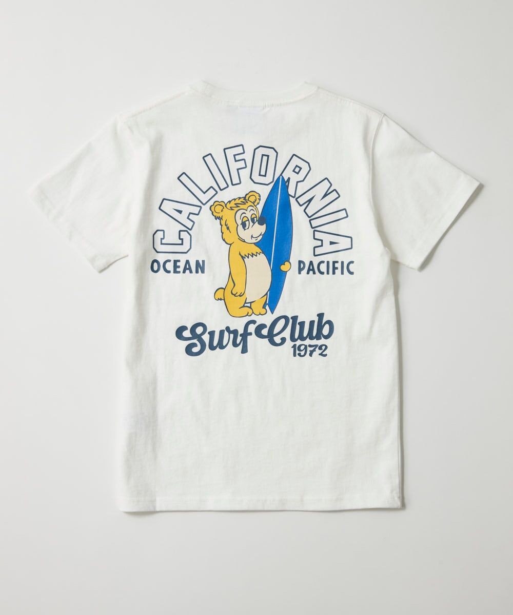 OP／FILA 【Ocean Pacific】カリフォルニアベアバックプリントTシャツ 