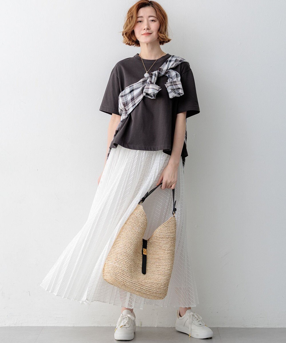 23区 L 【先行予約】スビンギザコットン フレア Tシャツ 