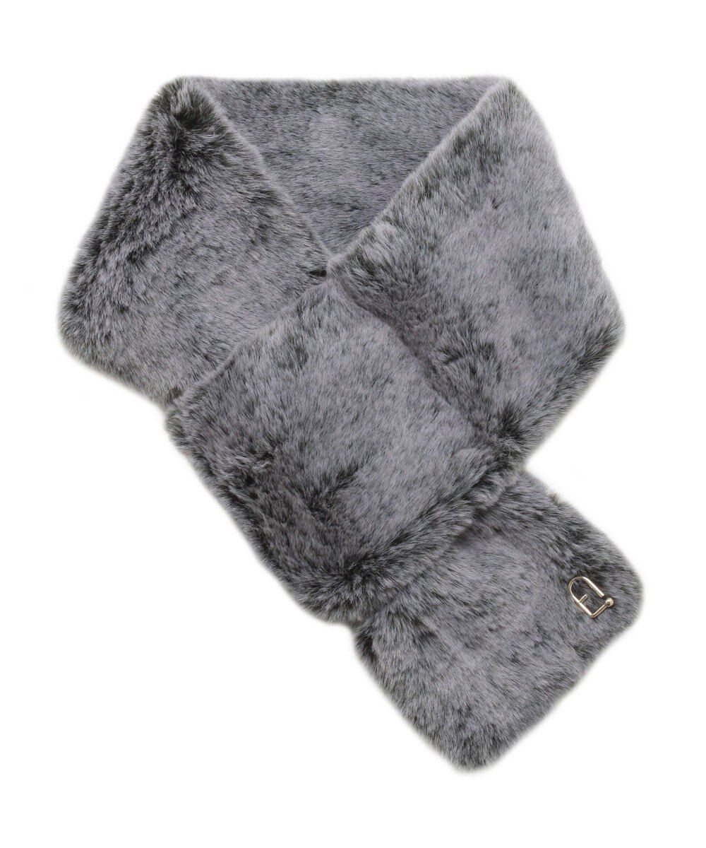 MOONBAT 【WEB限定】FURLA スノートップ チャーム付きフェイクファーマフラー 