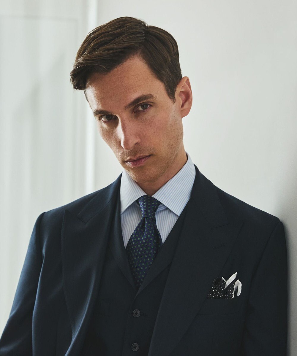 GOTAIRIKU シワになりにくい/通年素材【御幸毛織/みゆきけおり】Superio160 ベスト_ダークグリーン 