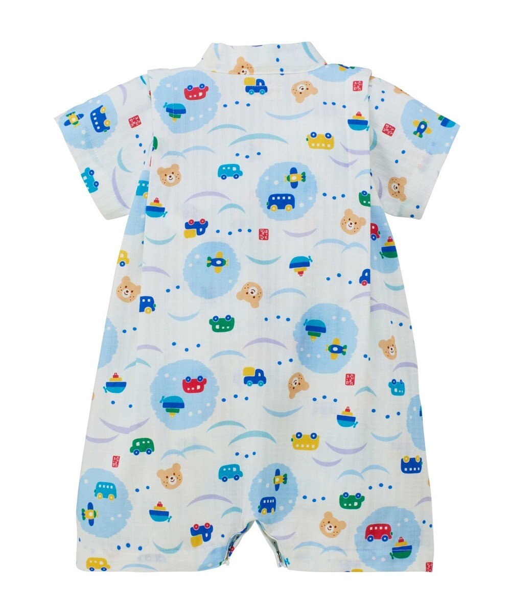 MIKI HOUSE HOT BISCUITS 【60-80cm】総柄 甚平オール 