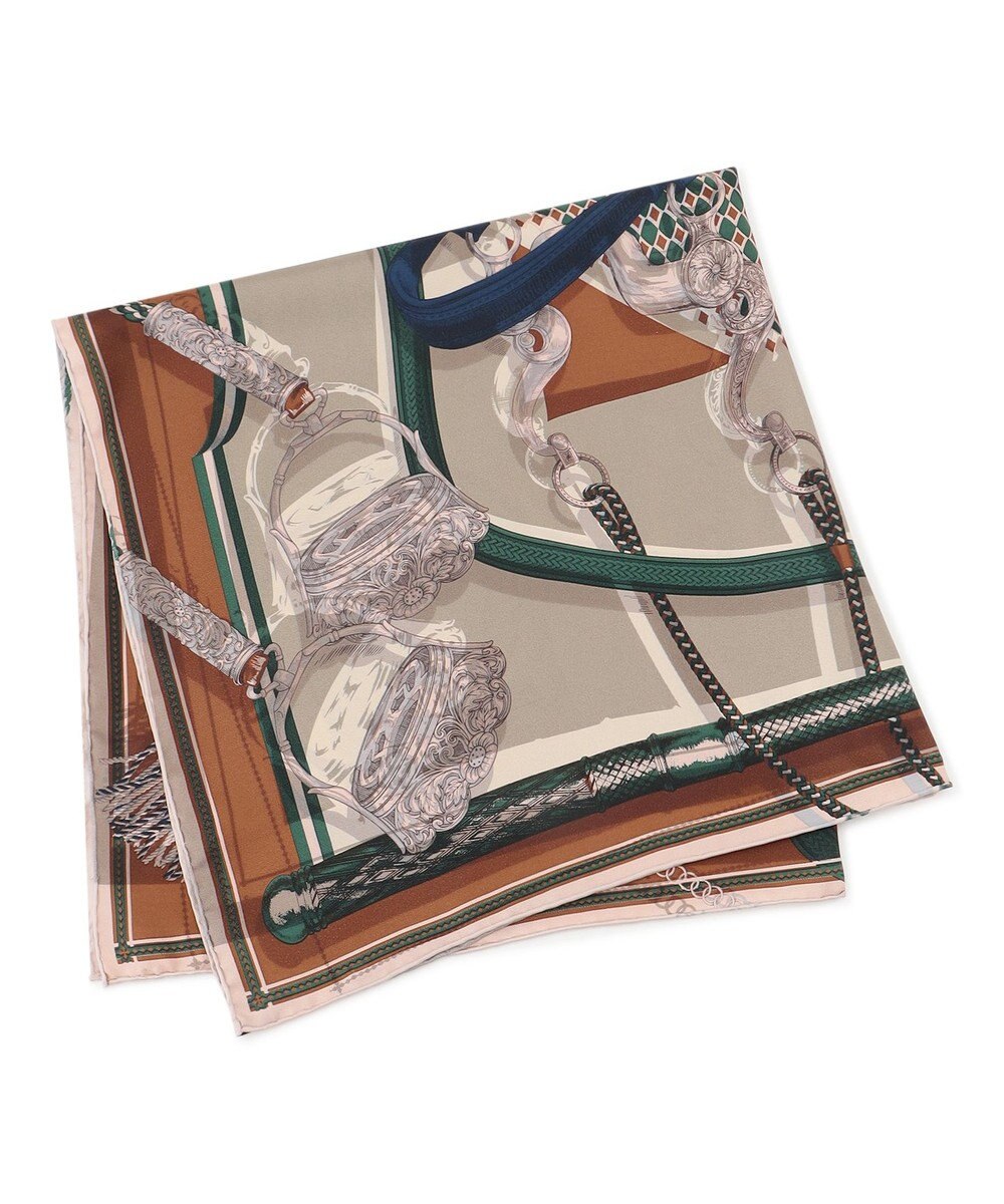 23区 manipuri コラージュジョッキー シルク スカーフ 