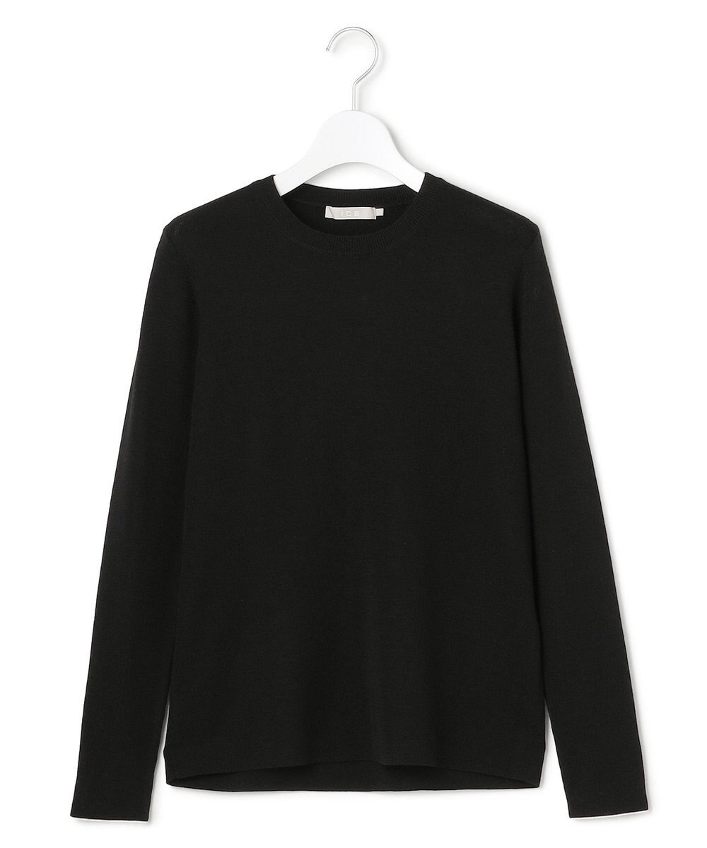 ICB 【洗える】 エクストラファインメリノ クルーネックプルオーバー 