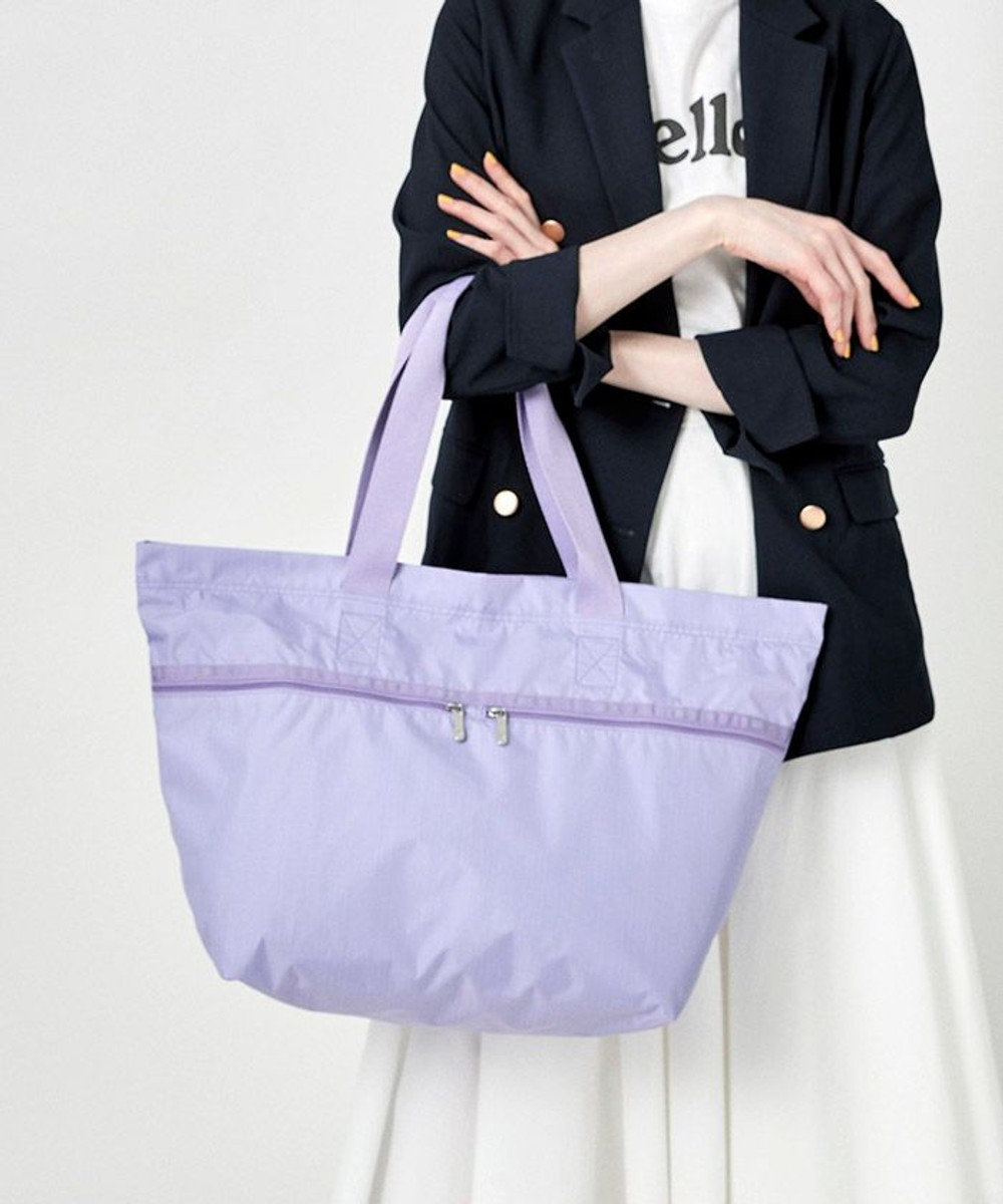 CARLIN ZIP TOP TOTE BAG/ラベンダー, ラベンダー, F