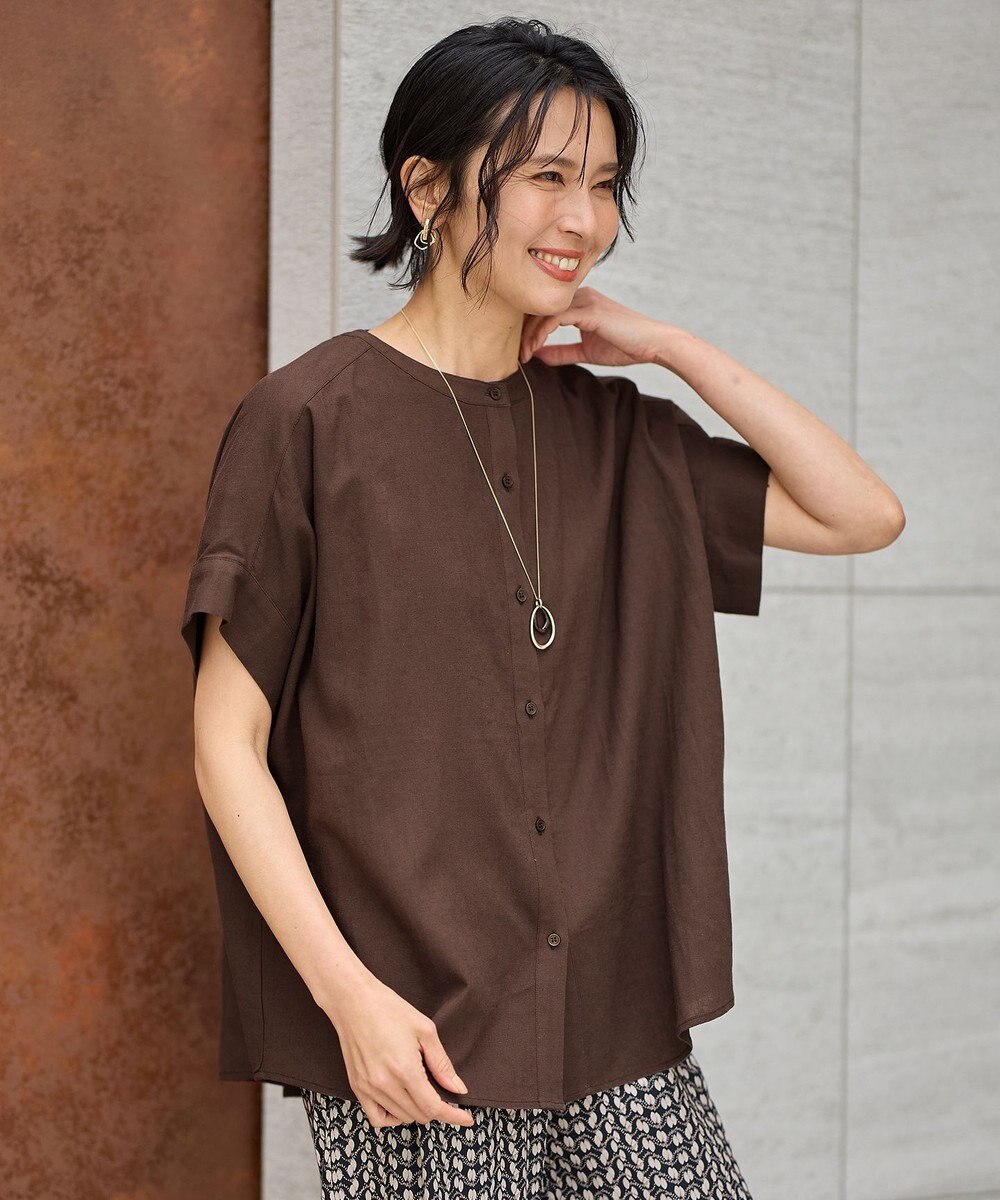 ANY フレンチリネンシャツブラウス 