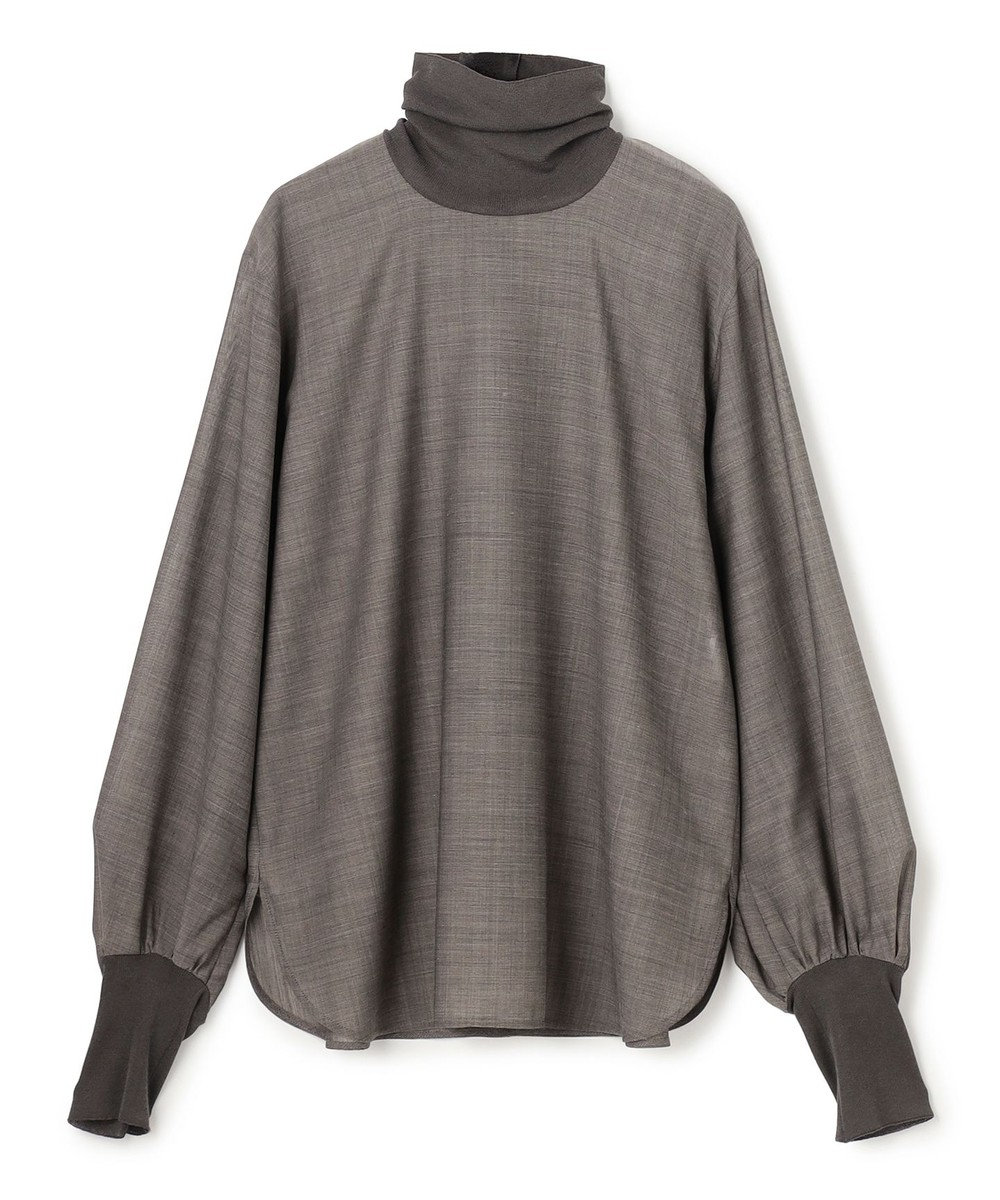 BEIGE， MOYE / ニットドッキング ロングスリーブブラウス 