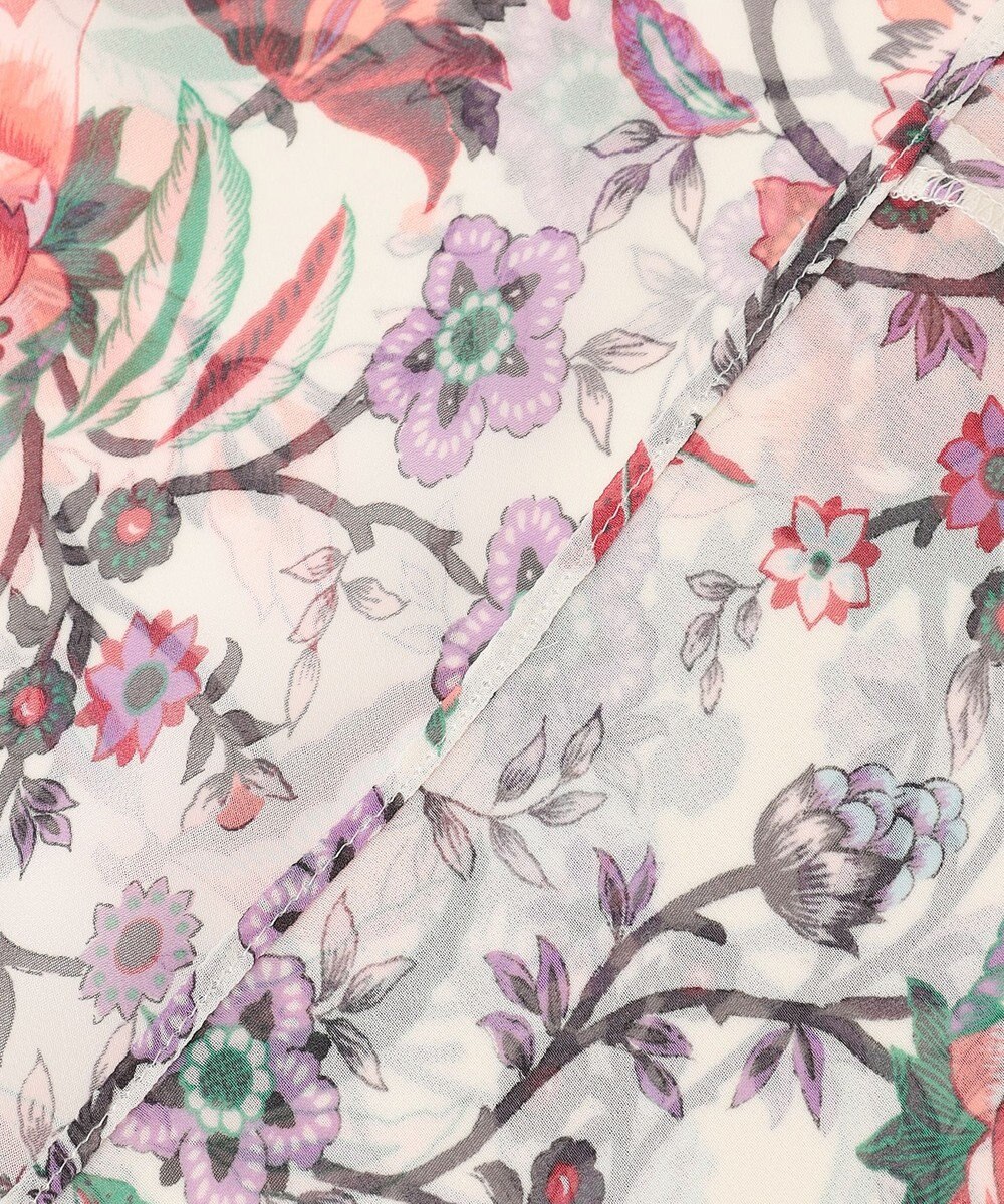 自由区 L 【カタログ掲載・洗える】マラケシュフラワープリント ブラウス 