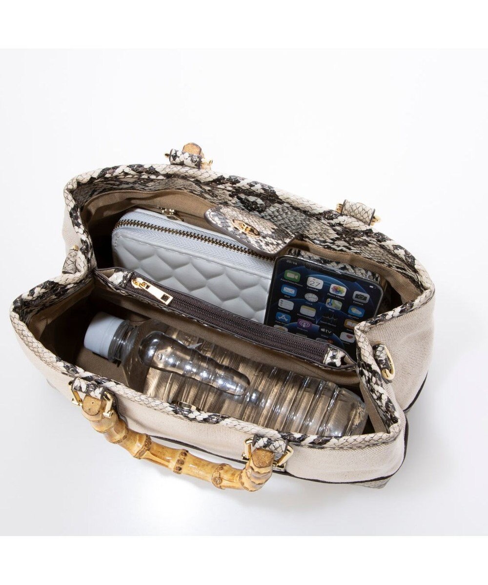 UNBILLION カシュカシュ cachecache / バンブーハンドルエルガリー2wayトート 