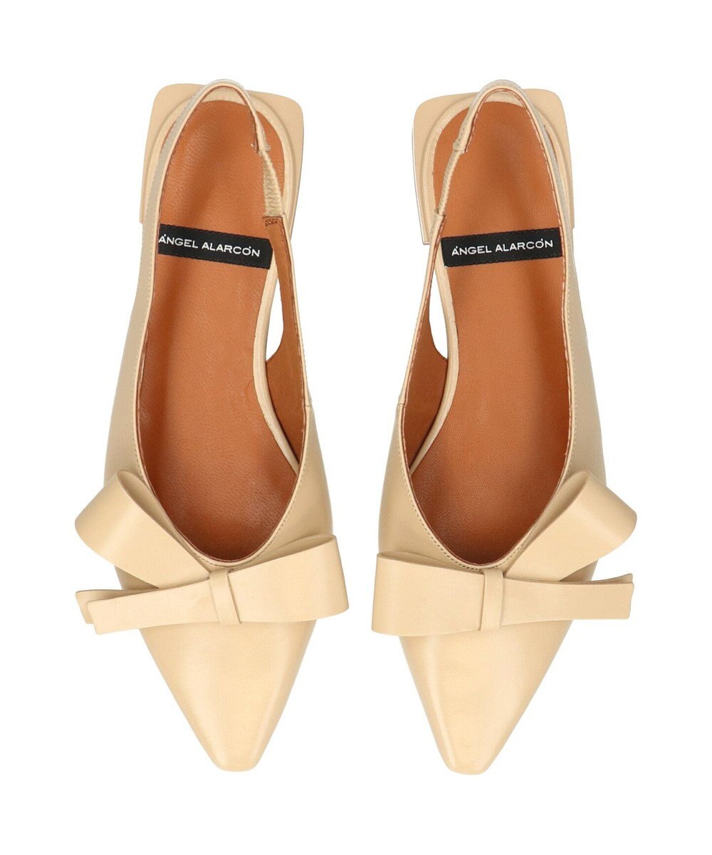 INTER-CHAUSSURES 【ANGEL ALARCON】ポインテッドトウローヒールリボンパンプス 