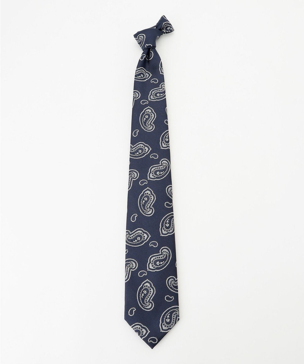 JOSEPH ABBOUD 【日本製】ネイビーペイズリー ネクタイ 